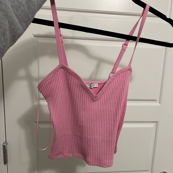 ZARA Rib Top in Chalk Pink - Picture 2 of 4